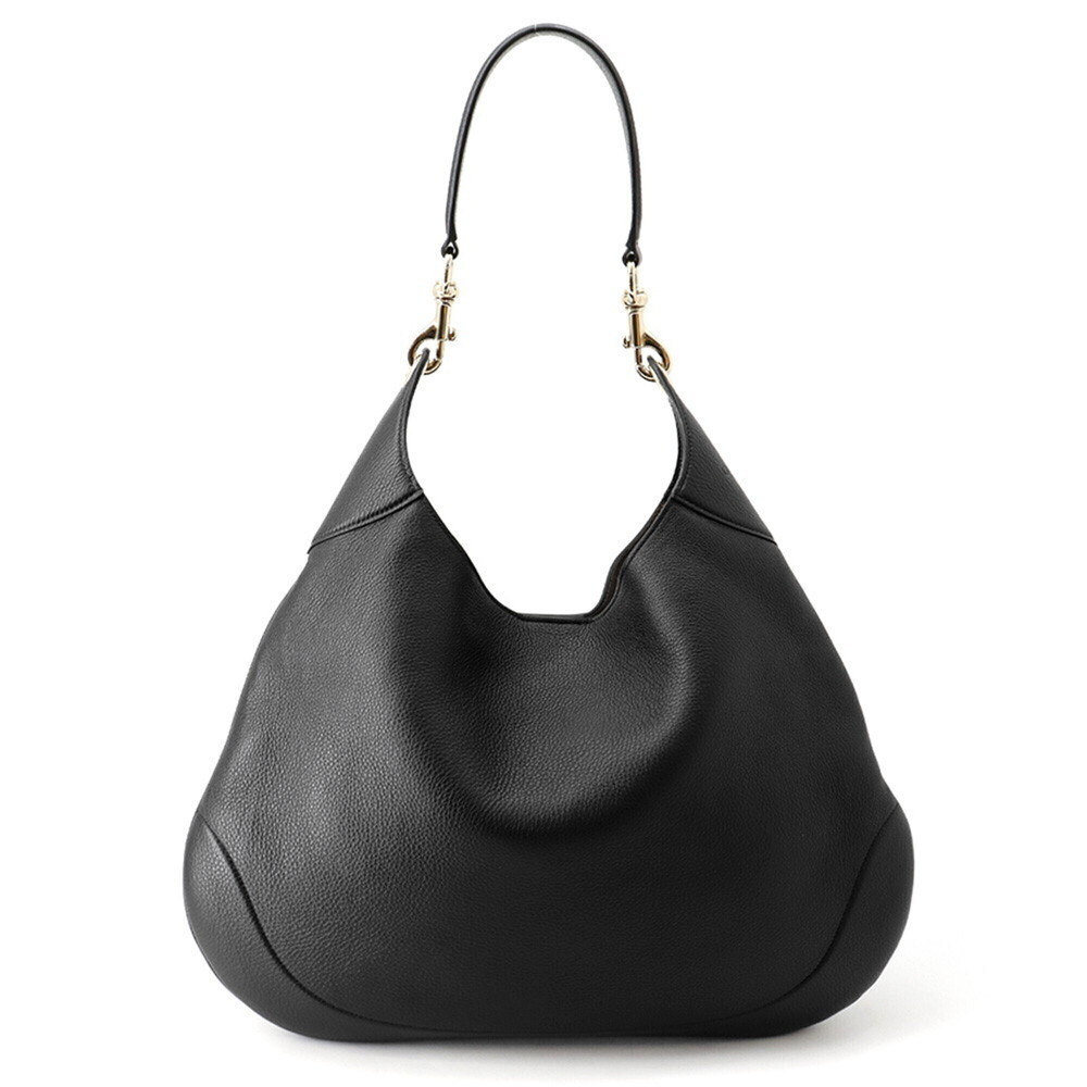 Gucci Shoulder Bag GUCCI B Medium Leather 820169 2-way Black Handbag